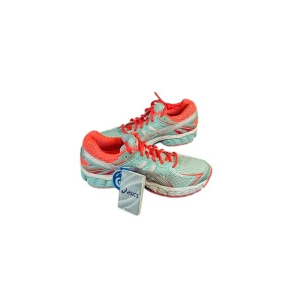 Asics Gel Flux women's athletic sneaker size 9.5 aqua neon orange NEW with tags - Picture 2 of 6